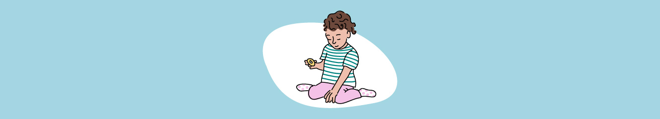 Illustration eines spielenden Kindes