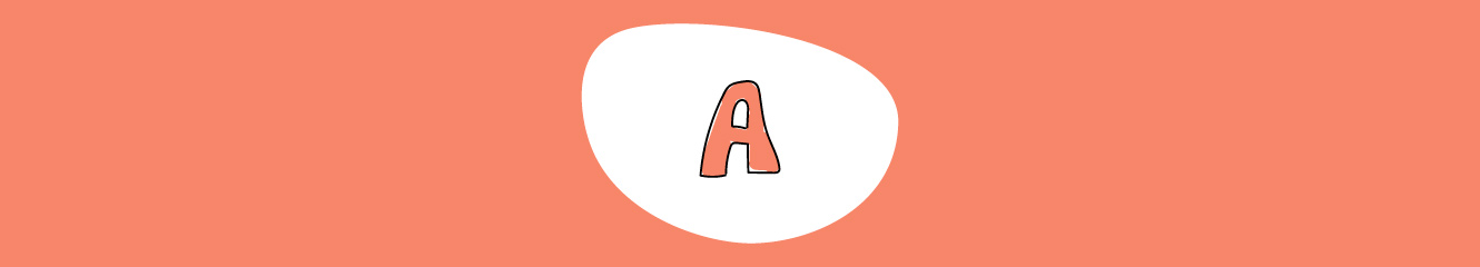 Illustration, die den Buchstaben A zeigt