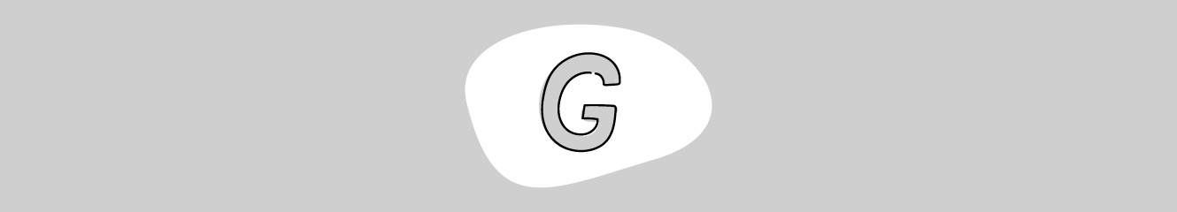 Illustration, die den Buchstaben G zeigt