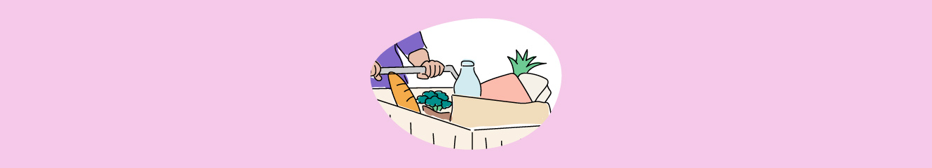 Illustration eines Einkaufwagens