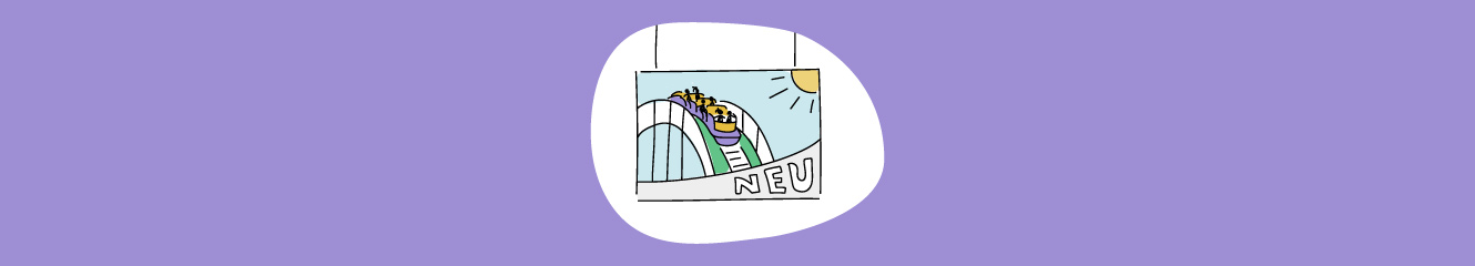Illustration einer Achterbahn