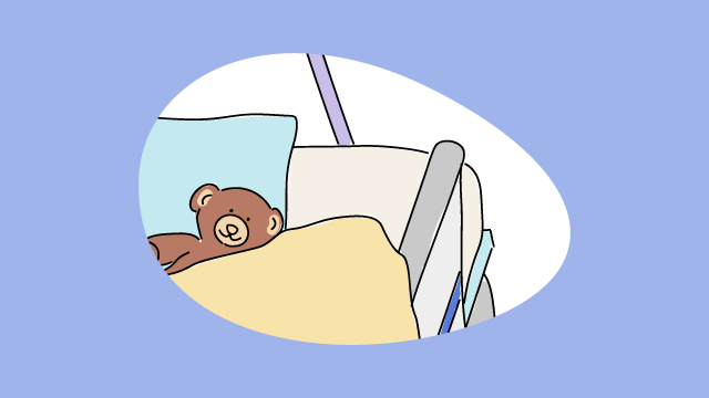 Illustration eines Krankenhausbettes
