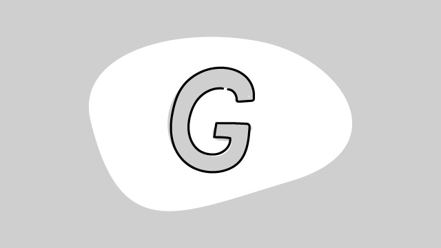 Illustration, die den Buchstaben G zeigt