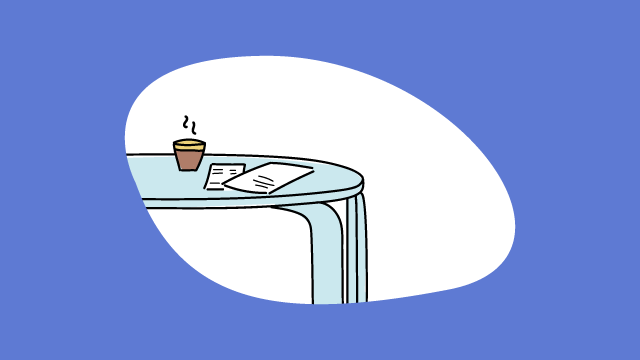 Illustration eines Tischs