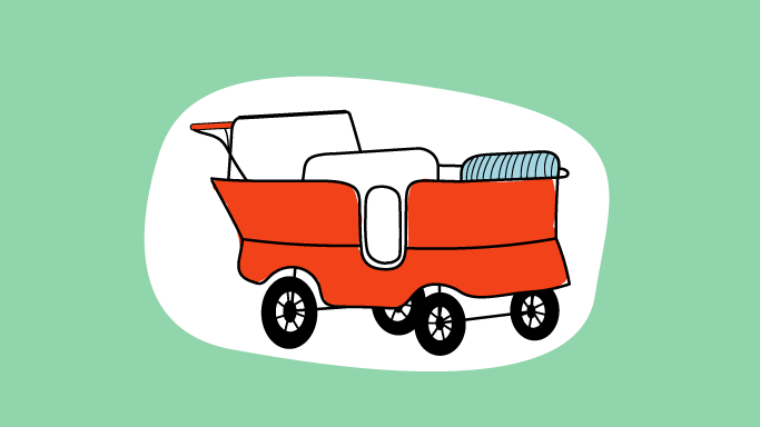 Illustration eines Krippenwagens