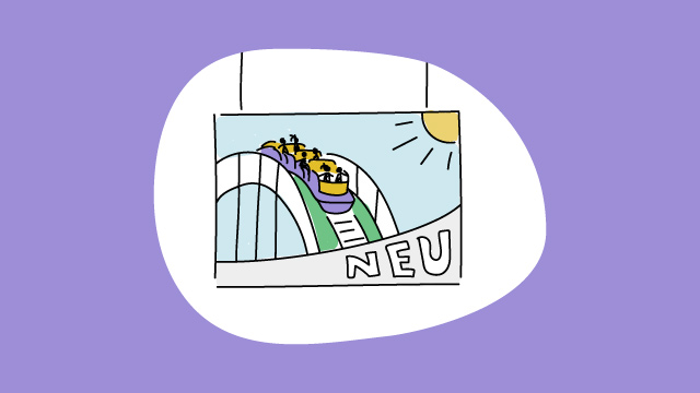 llustration einer Achterbahn